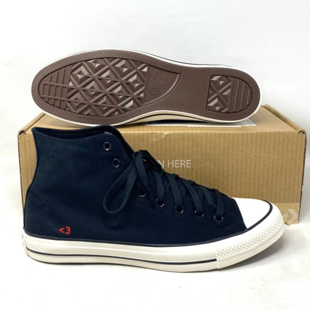 Converse Chuck Taylor Sneakers Hi Casual Black Shoes For Men Custom 152620C-BKW - Picture 7 of 12